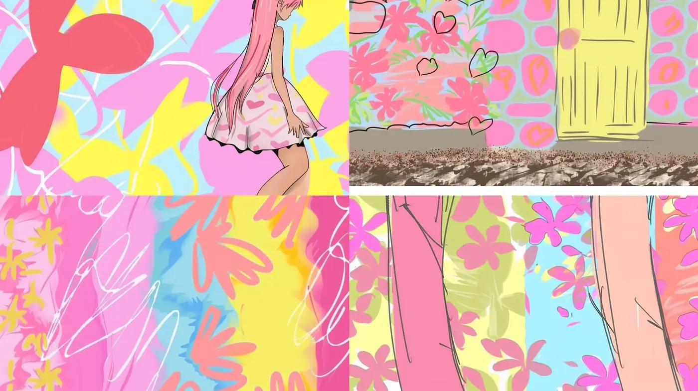 Vibrant Whimsicality: A Fusion of Playful Abstraction and Fluid Forms - Midjourney sref style