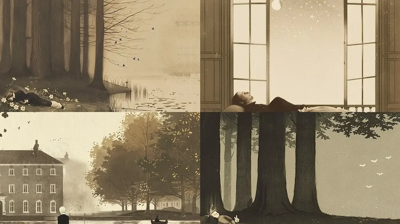 Whimsical Atmospheric Illustrations with a Vintage Charm - Midjourney sref style
