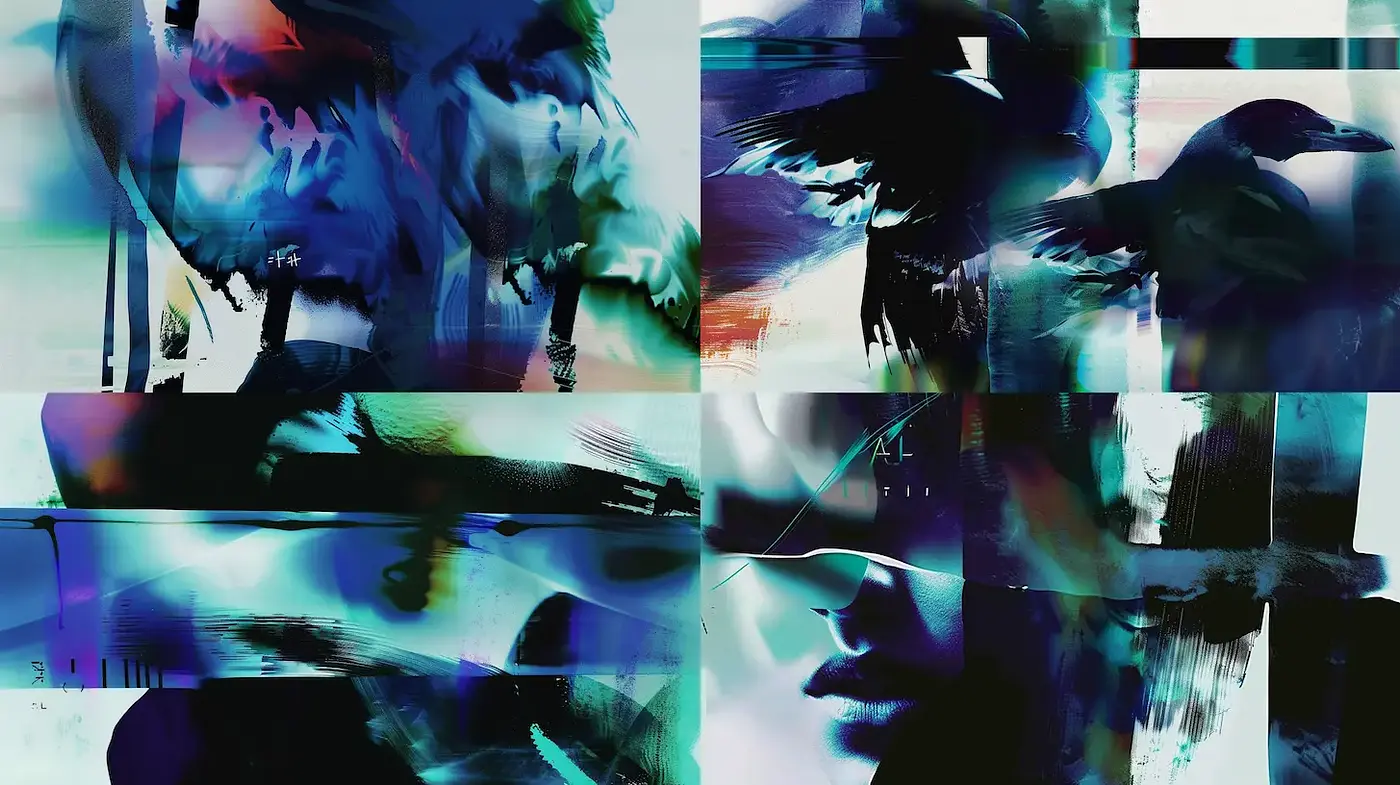 Abstract Compositions with Blurred and Painterly Effects in a Vivid Color Spectrum - Midjourney sref style