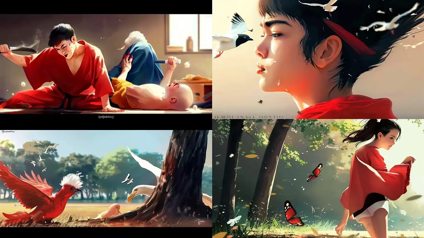 Ethereal Light in Anime-Inspired Vivid Storyboards - Midjourney sref style