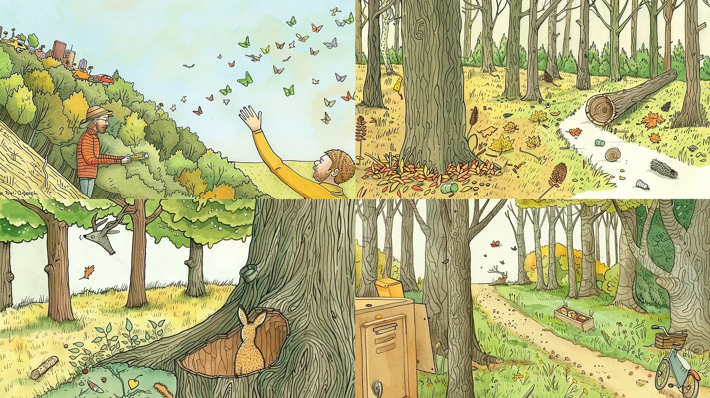 Whimsical Autumnal Hues: A Consistent Tapestry of Warmth and Enchantment in Stylized Illustration - Midjourney sref style