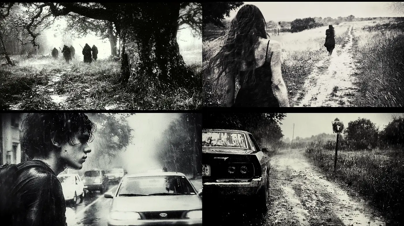 Monochromatic Elegance: A Homage to Cinematic Noir - Midjourney sref style