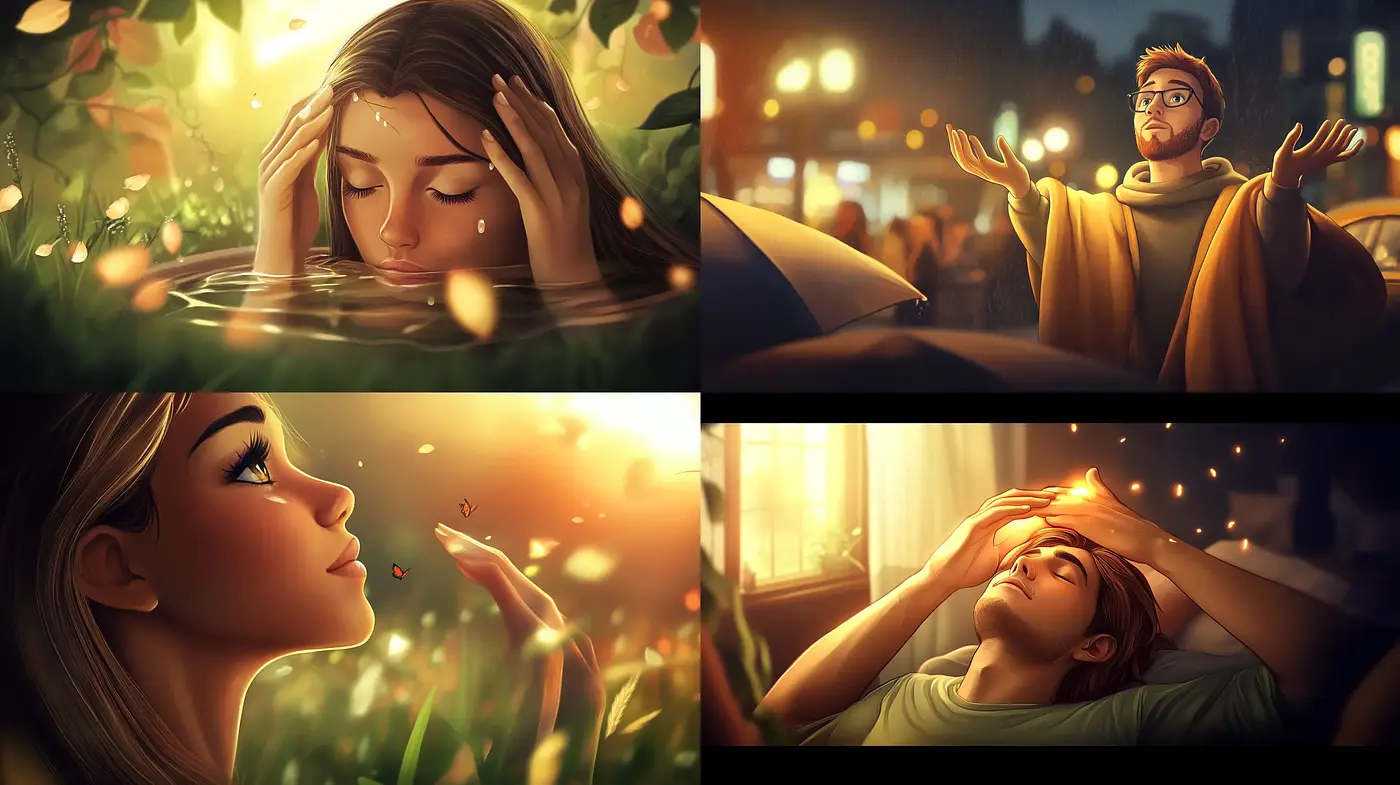Warm Luminous Twilight: A Fusion of Digital Artistry and Cinematic Lighting - Midjourney sref style