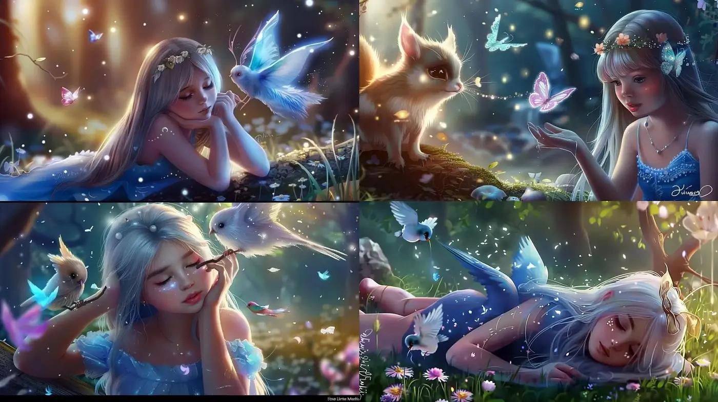 Enchanted Twilight Serenity: A Harmonious Blend of Ethereal Fantasy and Tranquil Nature - Midjourney sref style