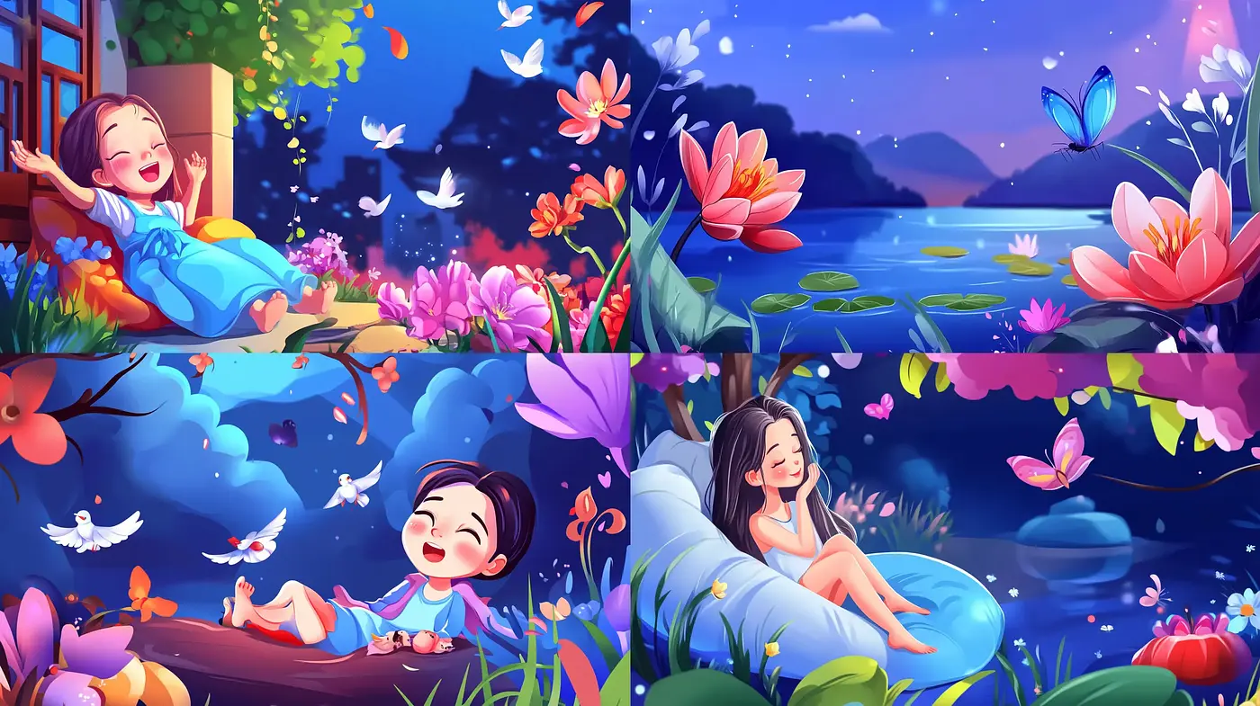 Enchanted Evening Blooms: A Luminous Harmony of Nature in Digital Art - Midjourney sref style