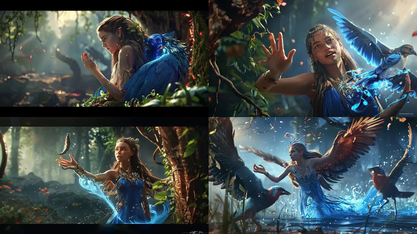 Ethereal Nature's Embrace: A Fusion of Photorealism and Fantasy - Midjourney sref style
