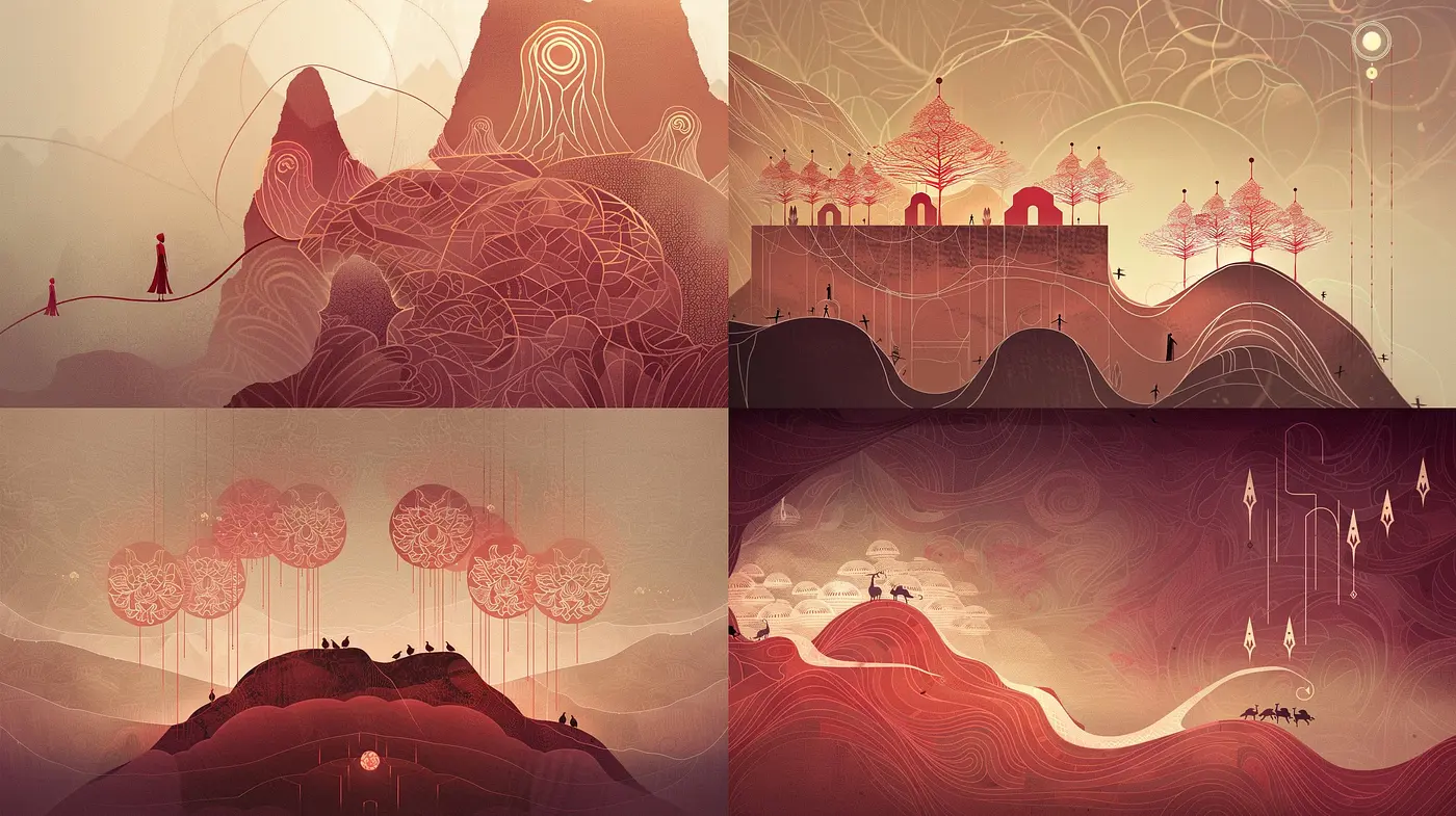 Whimsical Dreamscape in Sepia Tones: A Fusion of Past and Present Artistic Techniques - Midjourney sref style