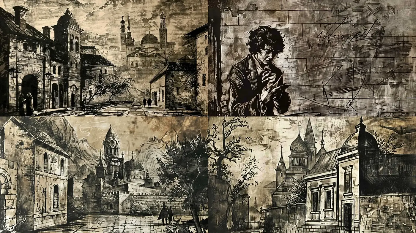 Monochromatic Etched Nostalgia: A Dance Between Light and Shadow - Midjourney sref style