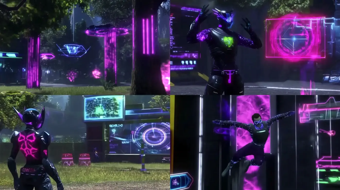 Neon Cybernetic Dreamscape: A Fusion of Digital and Organic Aesthetics - Midjourney sref style