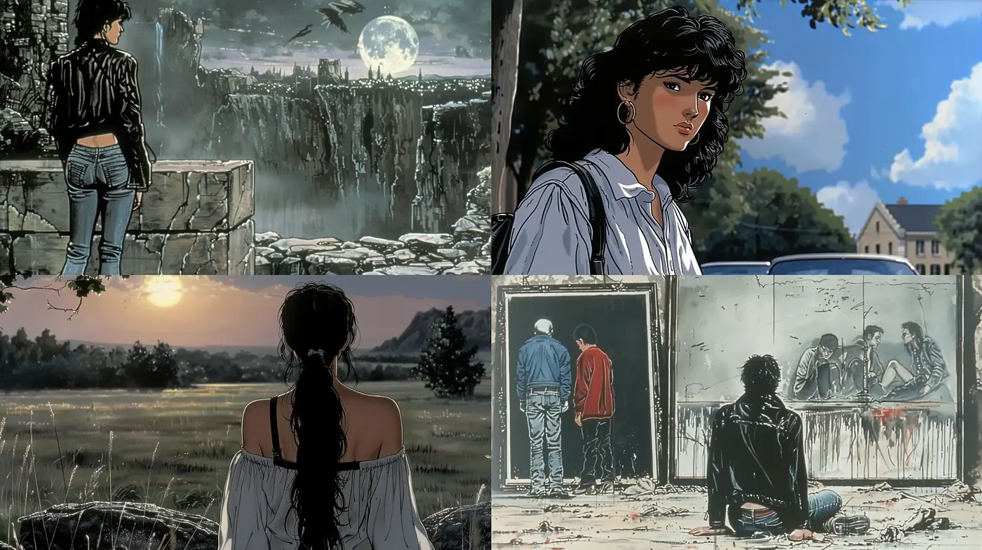 Ethereal Twilight Realism with Graphic Novel Undertones - Midjourney sref style