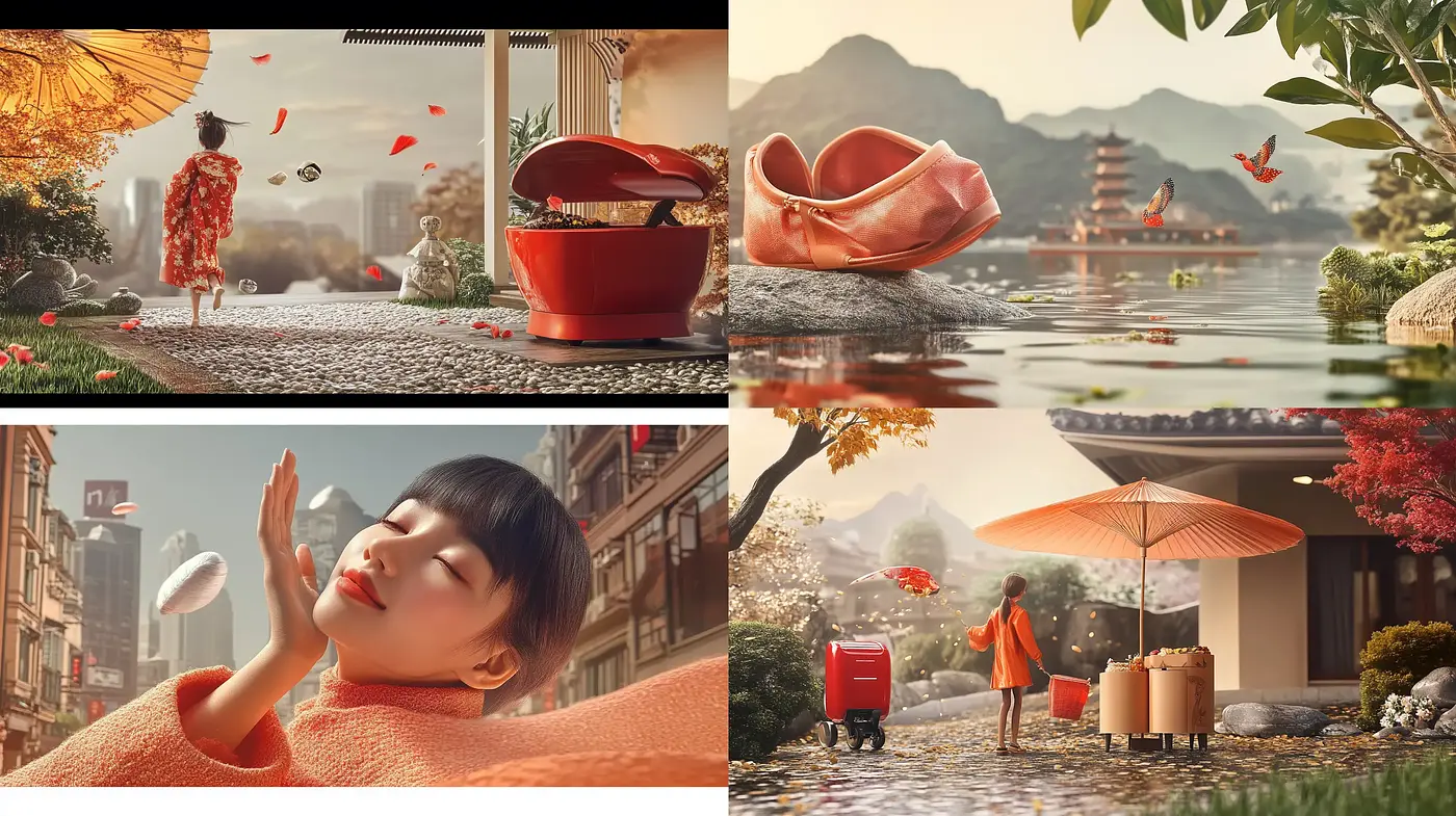 Serene Eastern Elegance: A Homage to Traditional Asian Artistry - Midjourney sref style