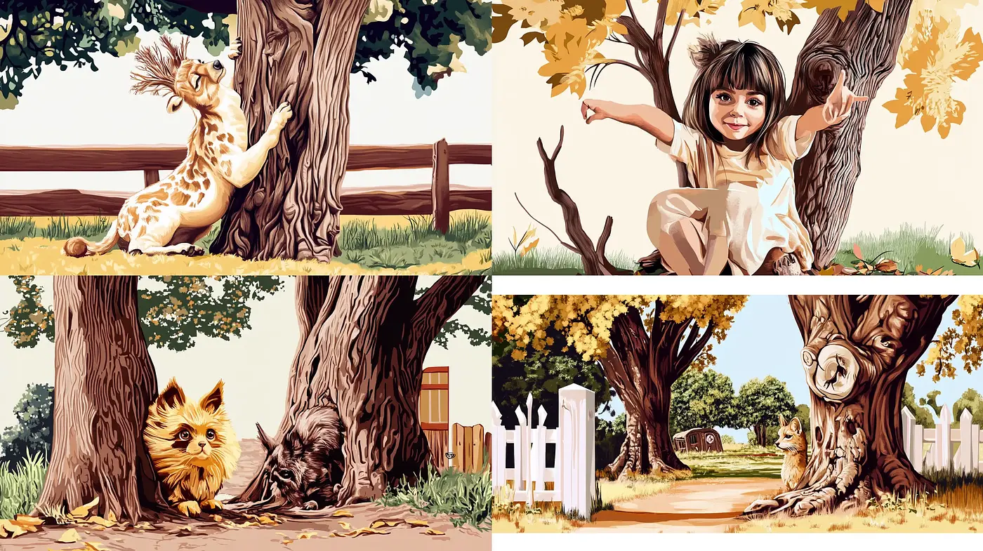 Harmonious Autumn Serenade: An Artistic Blend of Nostalgia and Whimsy - Midjourney sref style