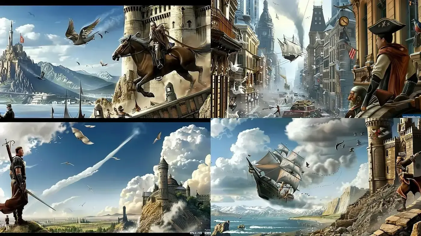 Epic Renaissance Revival with a Touch of Steampunk Fantasy - Midjourney sref style