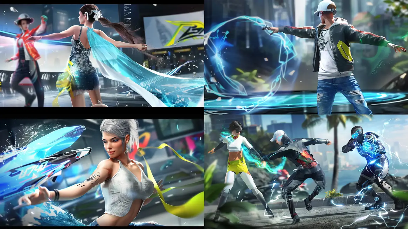 Futuristic Kinetic Energy in Urban Dance Dynamics - Midjourney sref style