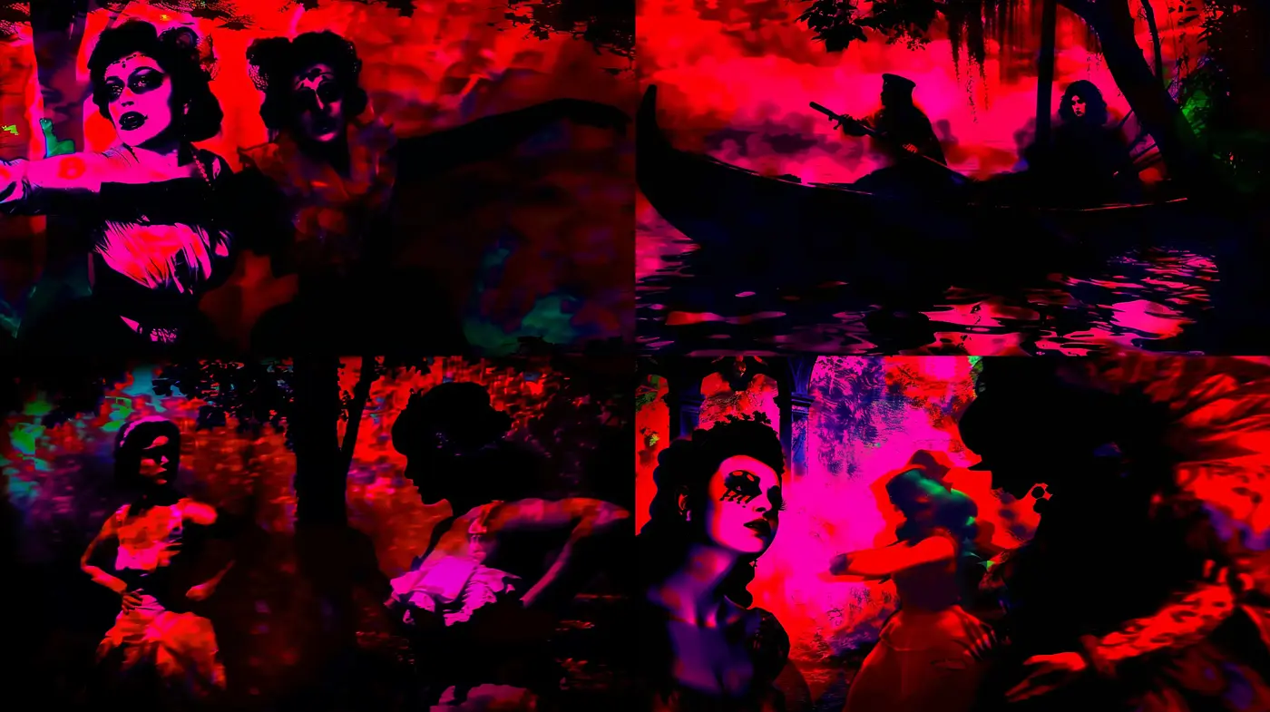 Surreal Crimson Dreamscape with Expressionist Overtones - Midjourney sref style