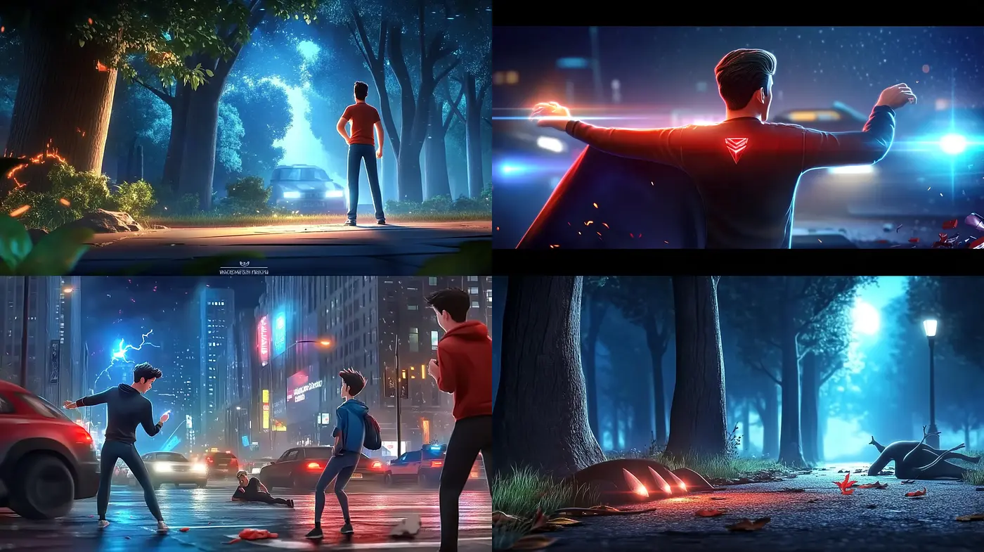 Cinematic Urban Fantasy with Vibrant Neon Elements and Dramatic Lighting - Midjourney sref style
