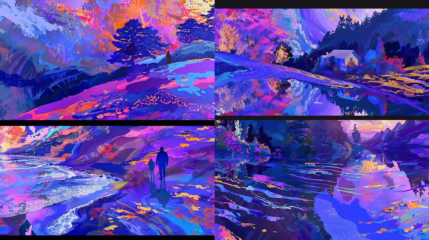 Vibrant Impasto Dreamscape: A Synthesis of Vivid Colors and Expressive Texture - Midjourney sref style