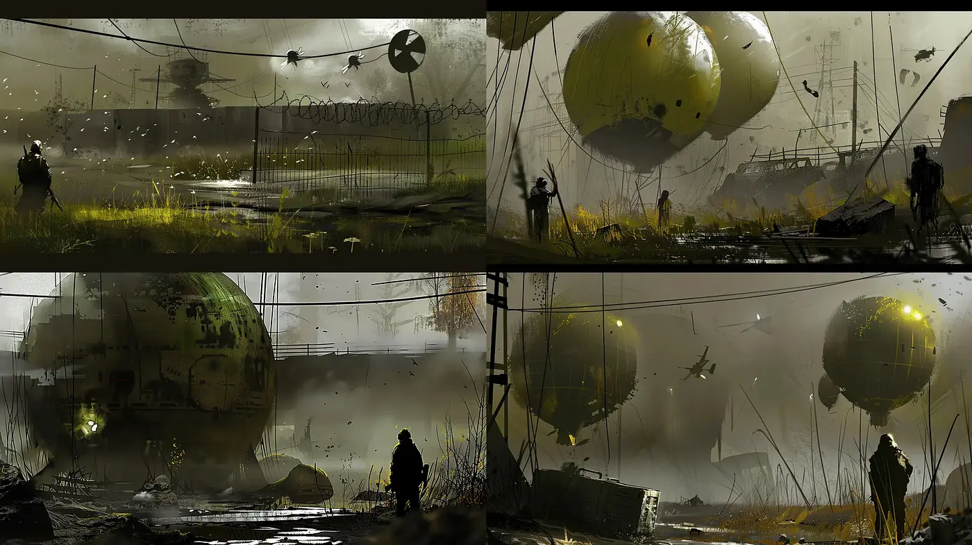 Post-Apocalyptic Hues of Desolation and Resilience - Midjourney sref style