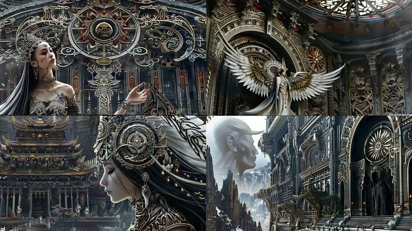 Ethereal Elegance of Ornate Gothic Fantasy - Midjourney sref style