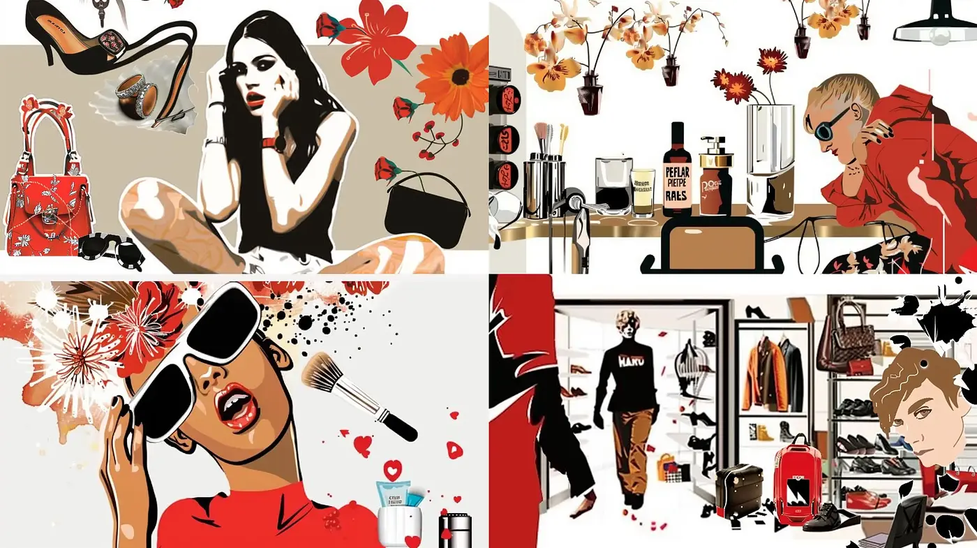 Bold and Eclectic Fusion of Modern Graphic Illustration - Midjourney sref style