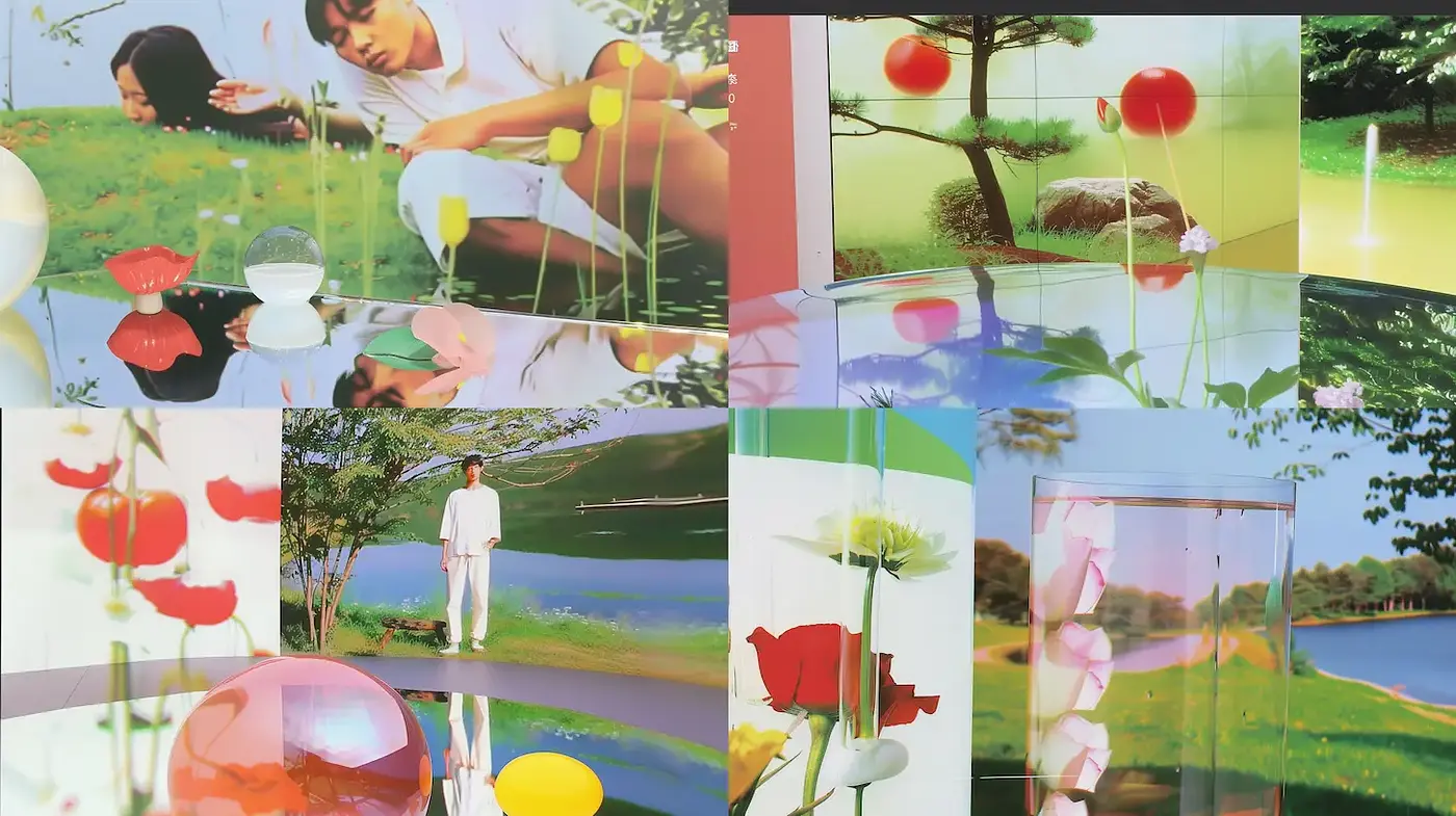 Contemporary surrealistic imagery with nature and abstraction - Midjourney sref style