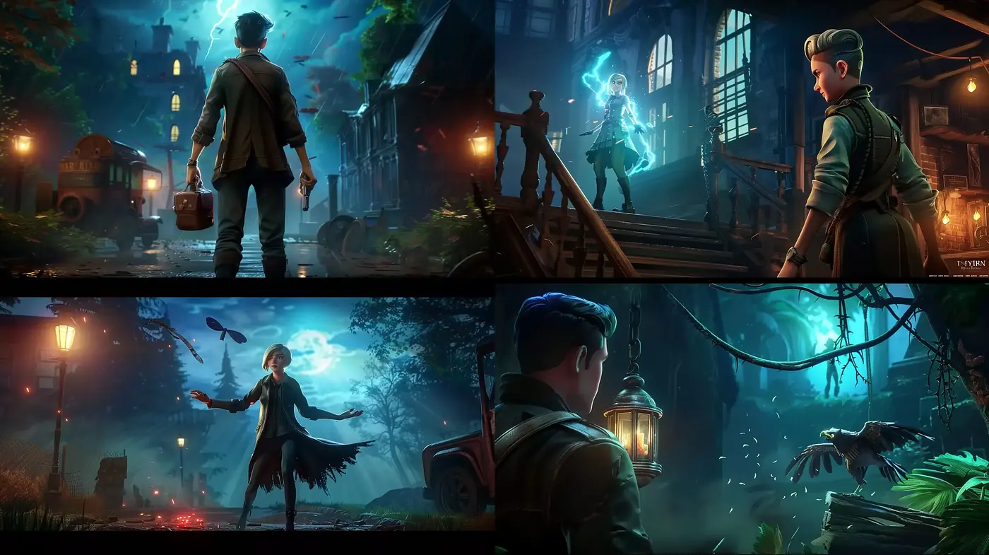Mystical Nocturne: A Synthesis of Futurism and Fantasy in Digital Art - Midjourney sref style