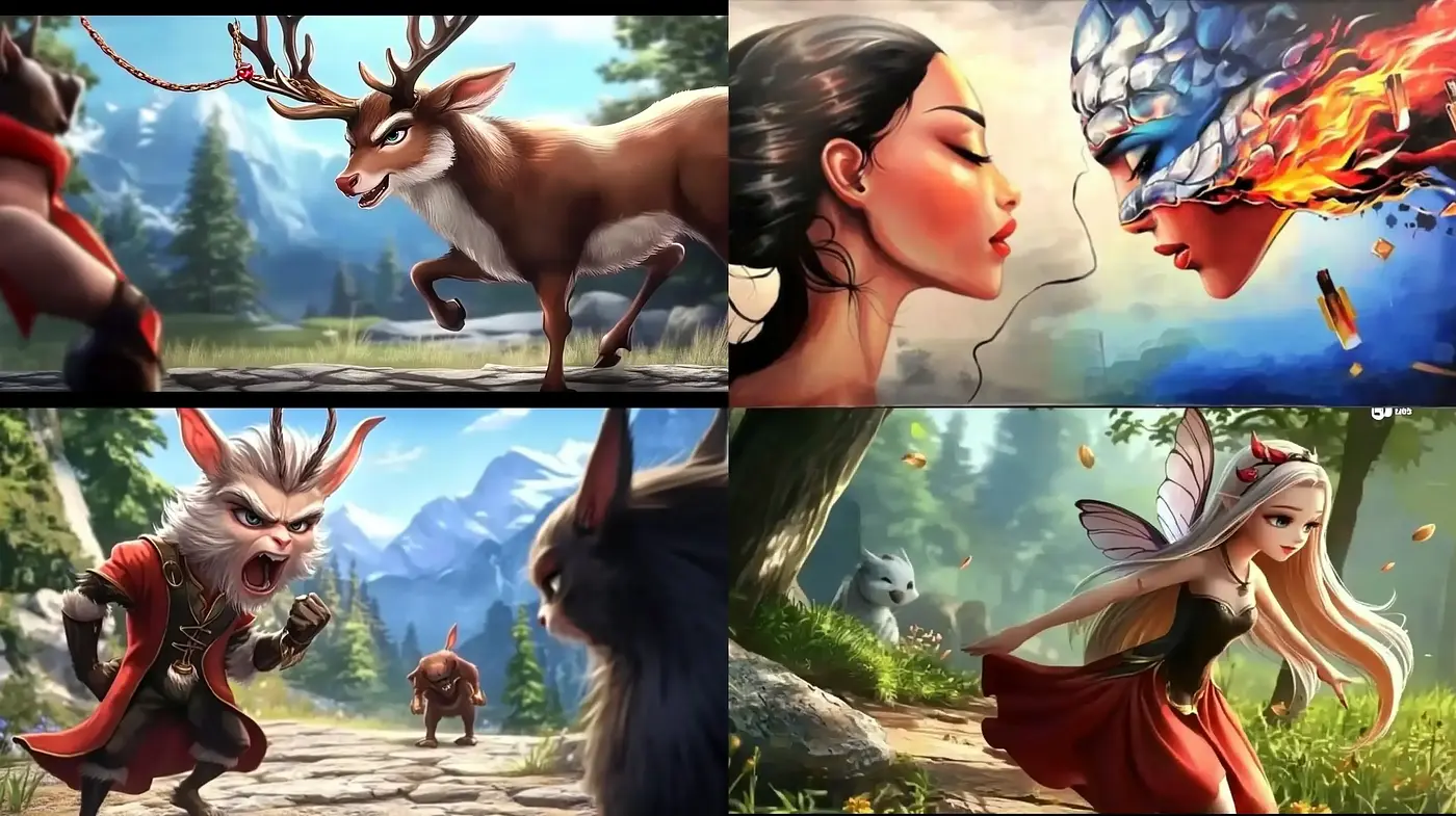 Enchanted Fables: A Fusion of Myth and Vibrancy in Digital Art - Midjourney sref style