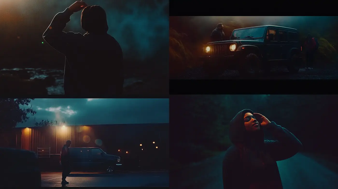 Ethereal Twilight Hues: A Cinematic Harmony of Somber Elegance - Midjourney sref style