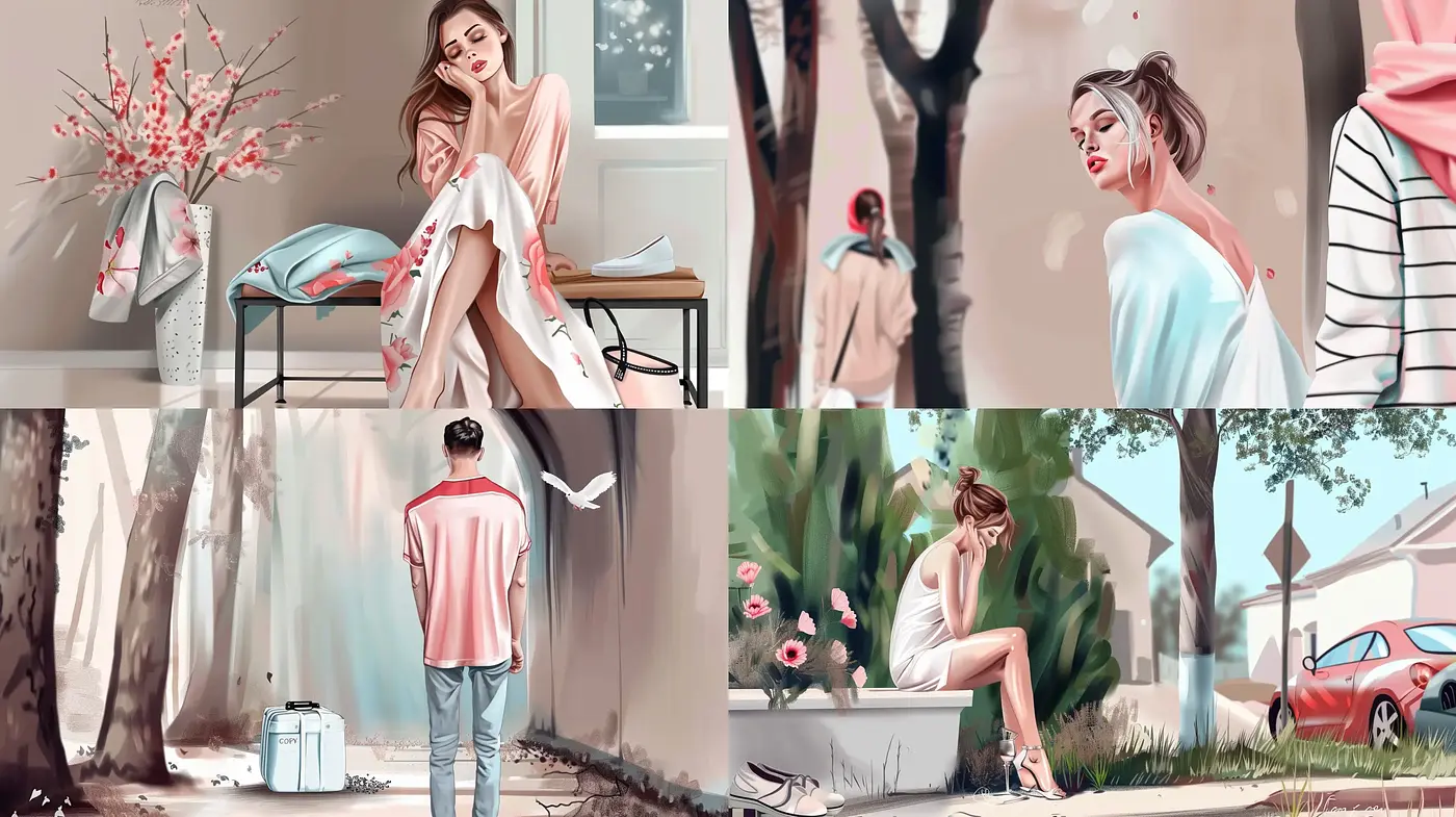 Contemplative Modern Impressionism in Pastel Hues - Midjourney sref style