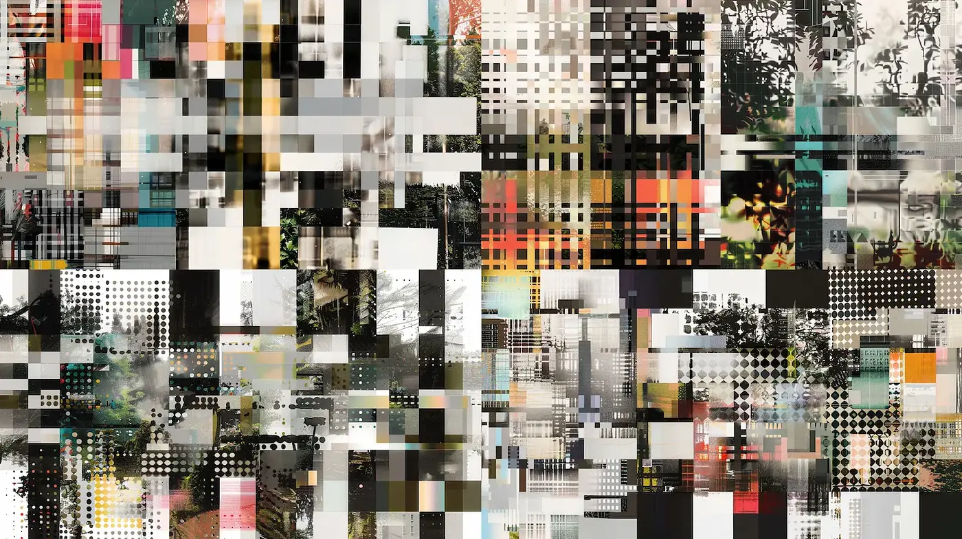 Contemporary Collage Inspired by Modern Abstraction and Graphic Design - Midjourney sref style