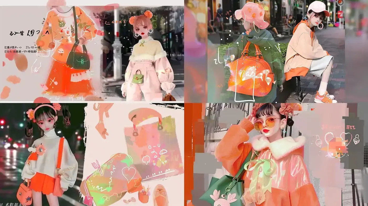 Vibrant and Playful Fashion Aesthetic with a Touch of Whimsy - Midjourney sref style