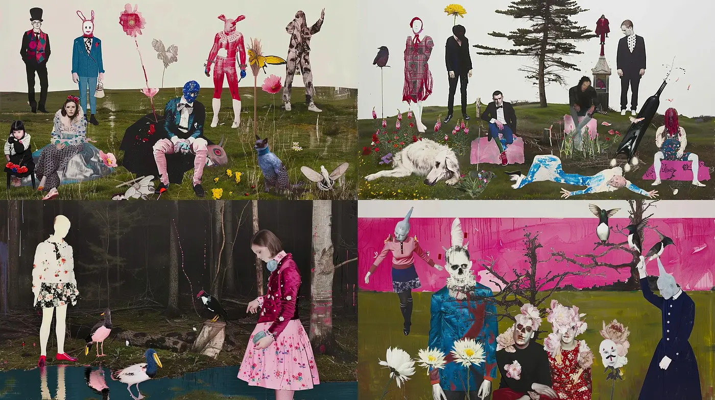 Eccentric Elegance with a Surrealist Twist - Midjourney sref style