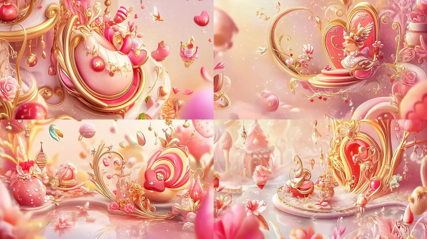 Enchanted Whimsy - A Consistent Blend of Fantasy and Baroque with a Warm Colorful Essence - Midjourney sref style
