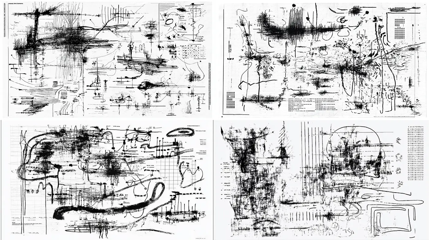Abstract Expressionism with a Modern Graphic Approach - Midjourney sref style