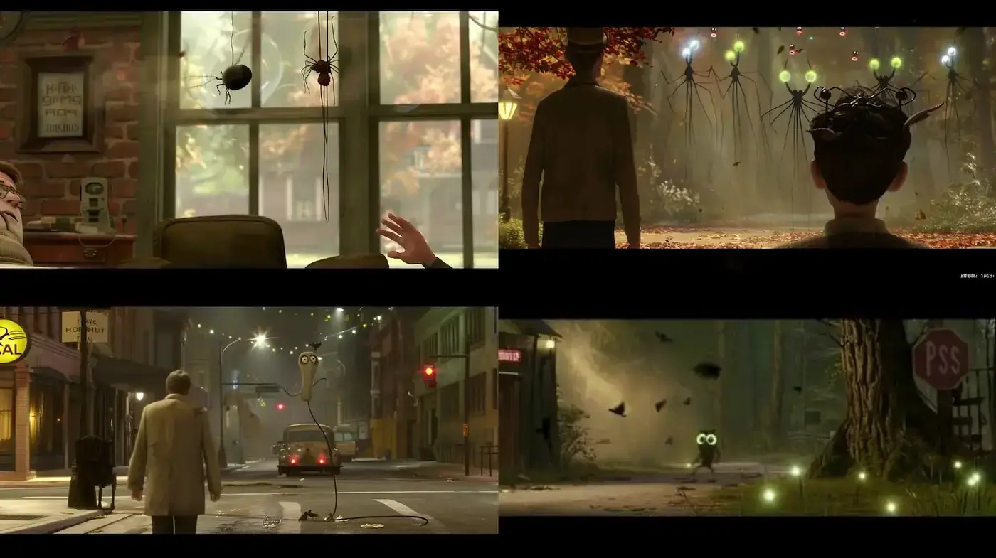Whimsical and Enigmatic Animation with a Touch of Surrealism - Midjourney sref style