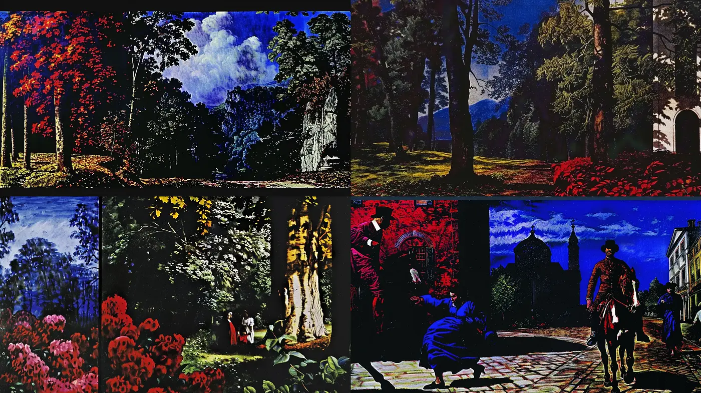 Luminous Twilight Reverie: A Fusion of Baroque and Romantic Impressionism - Midjourney sref style