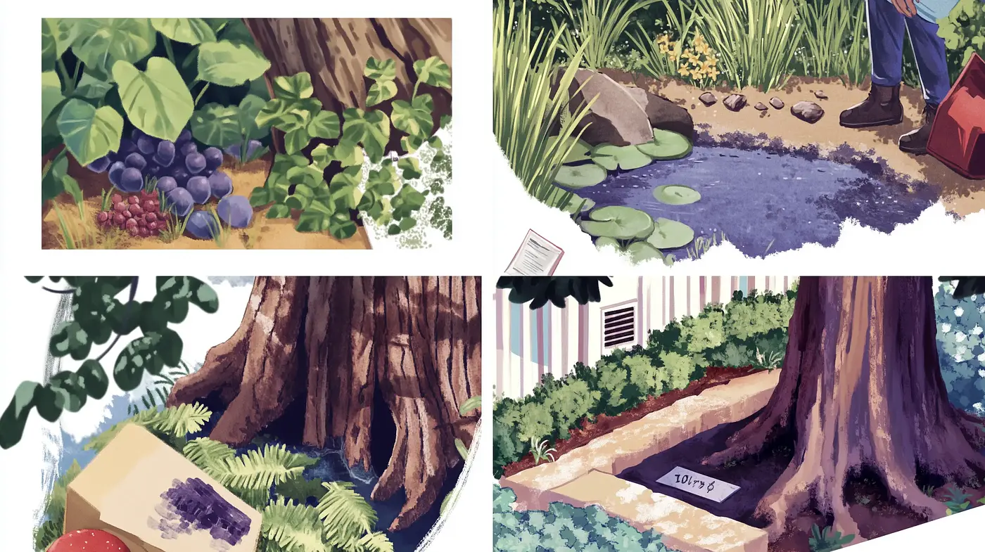 Tranquil Nature Embrace in Soft-Hued Illustrative Realism - Midjourney sref style