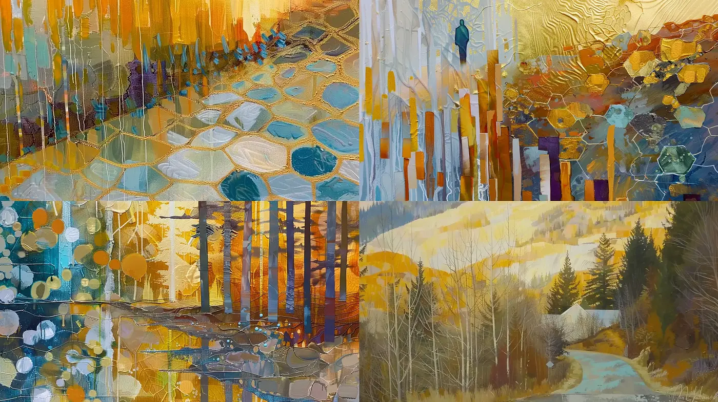 Autumnal Symphony in Abstract Expressionism - Midjourney sref style