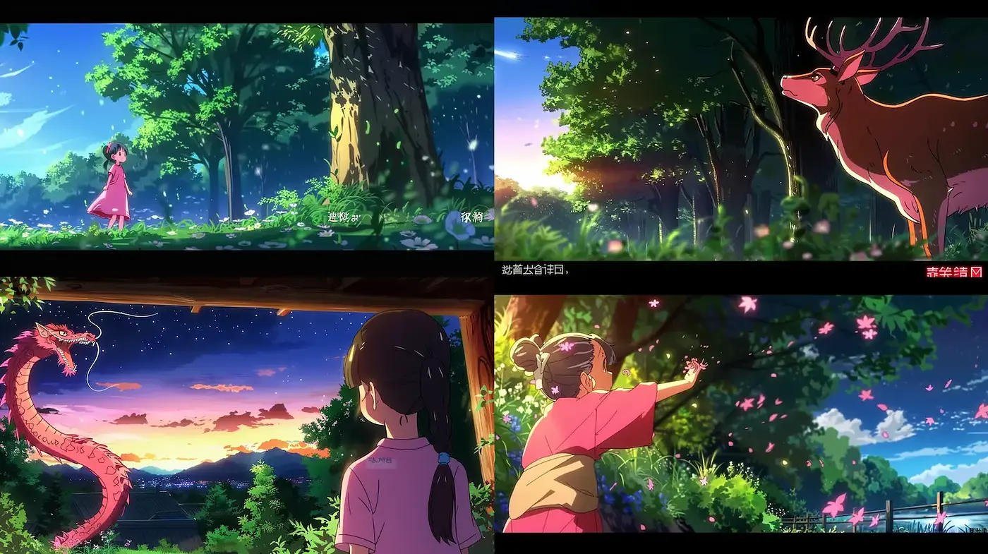 Vibrant, nature-inspired animation with magical realism - Midjourney sref style