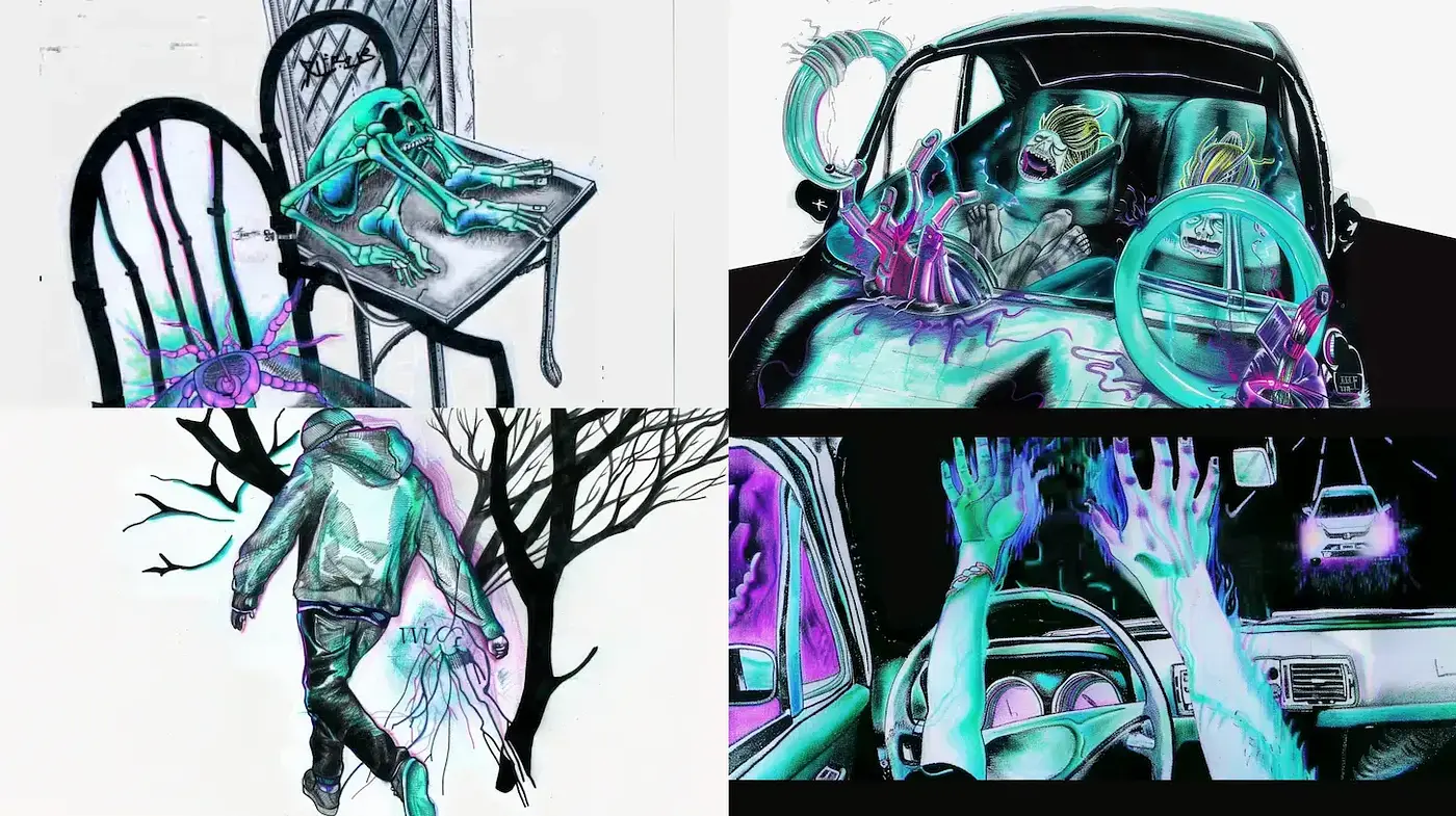 Surreal and Ethereal Illustrations with a Touch of the Uncanny - Midjourney sref style