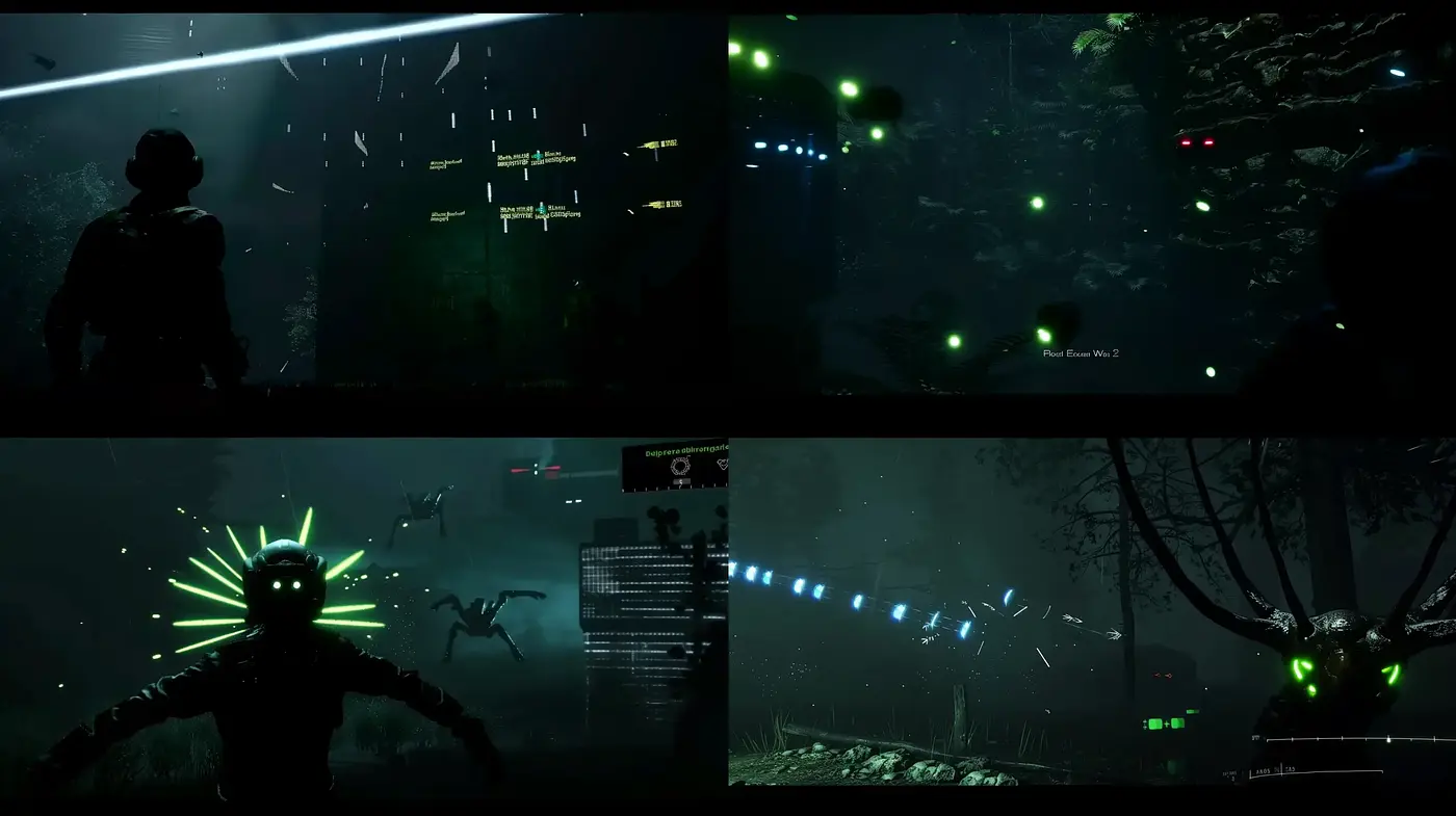 Neon Noir Cybernetic Dreamscape - Midjourney sref style