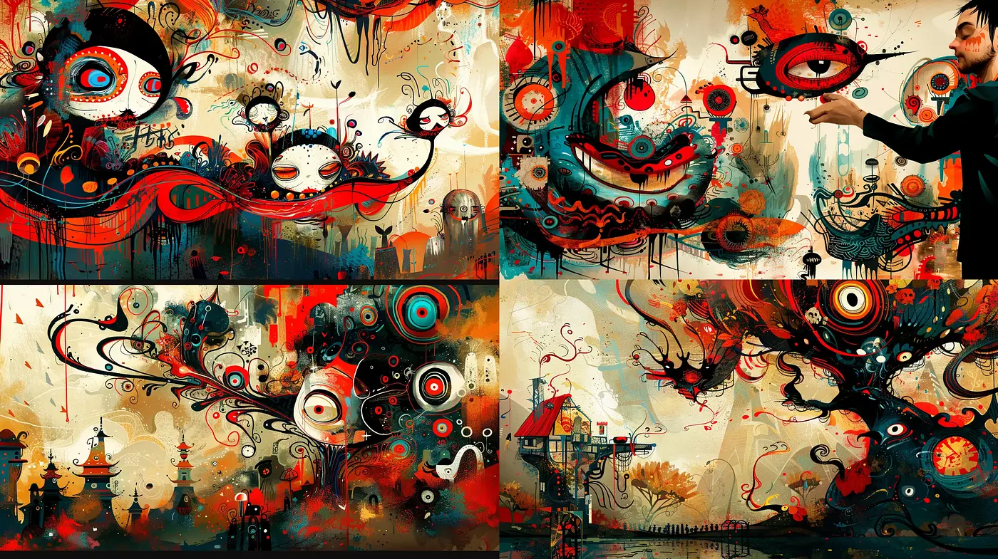 Surreal Whimsical Visions with a Mysterious Steampunk Twist - Midjourney sref style
