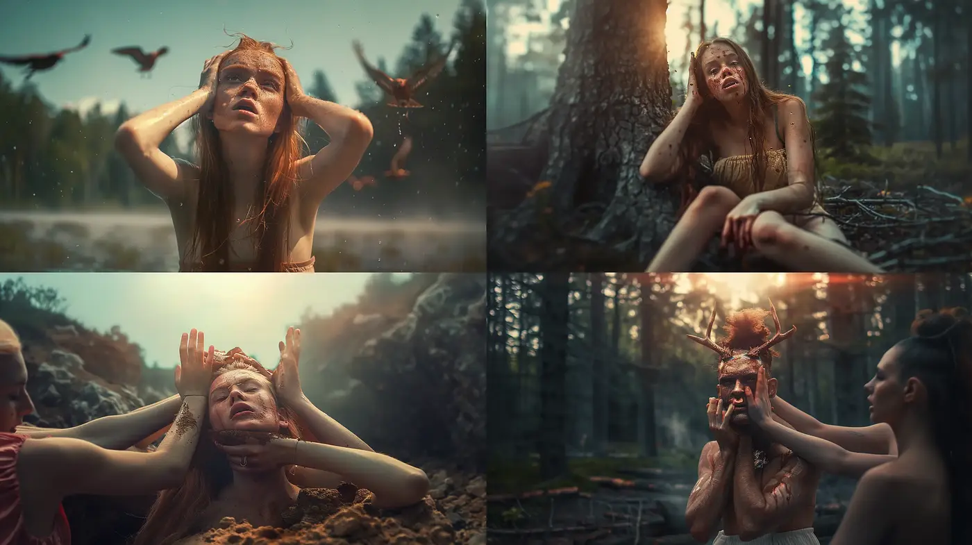 Whispers of the Enchanted Forest: A Mystic Cinematic Tableau - Midjourney sref style