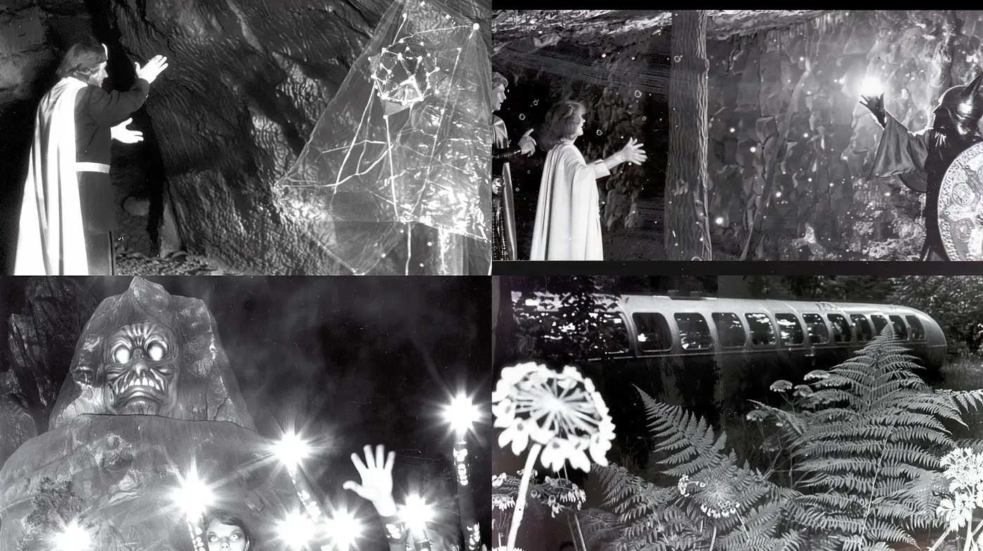 Monochromatic Ethereal Dreamscapes in Silver Shades - Midjourney sref style