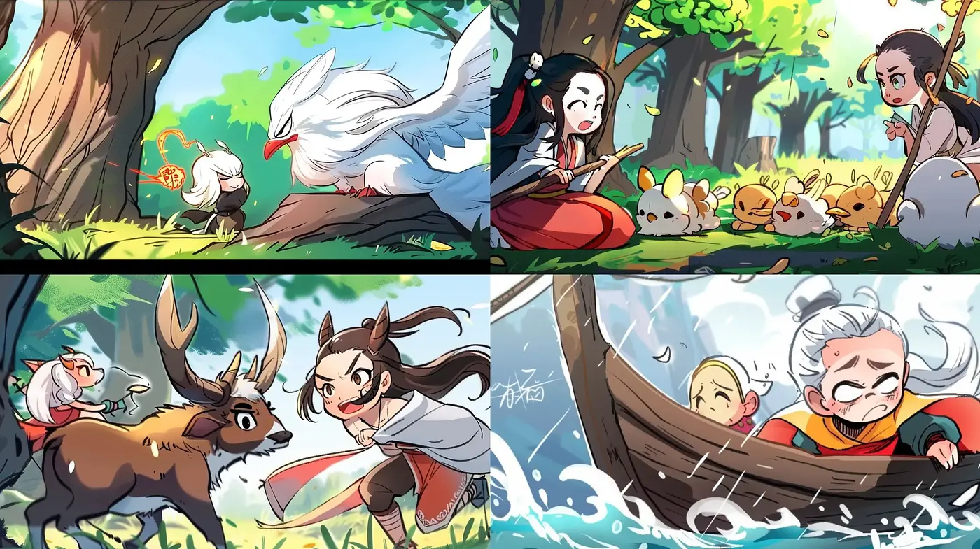 Enchanted Forest Chronicles: A Whimsical Anime-Inspired Adventure - Midjourney sref style