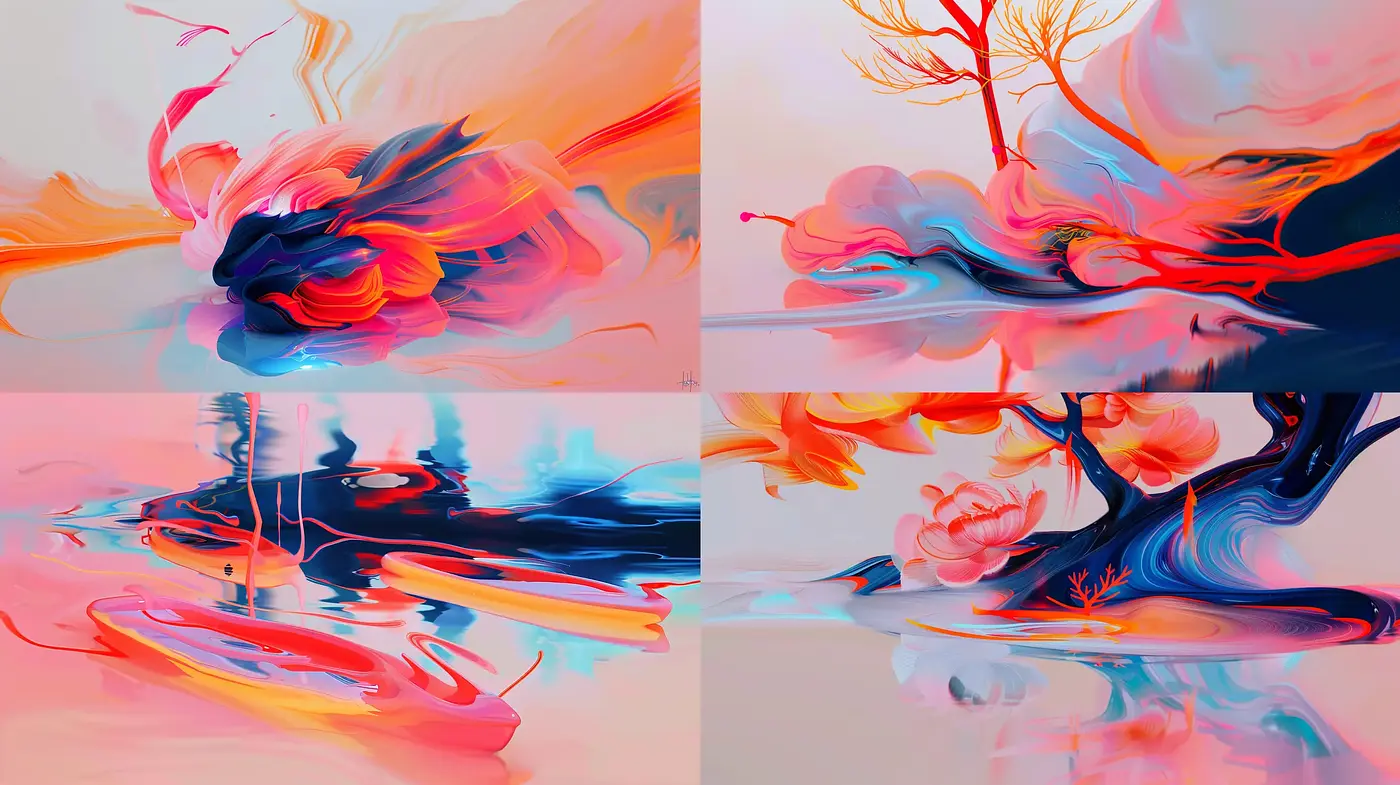 Ethereal Fluidity of Dreamscape Visions in Pastel Tones - Midjourney sref style