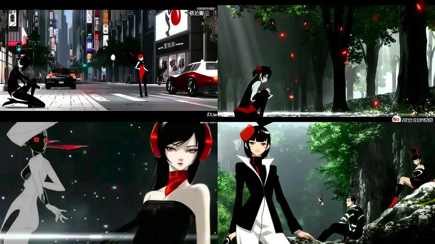 Stylistic Homage to Modern Anime with Monochromatic Elegance - Midjourney sref style