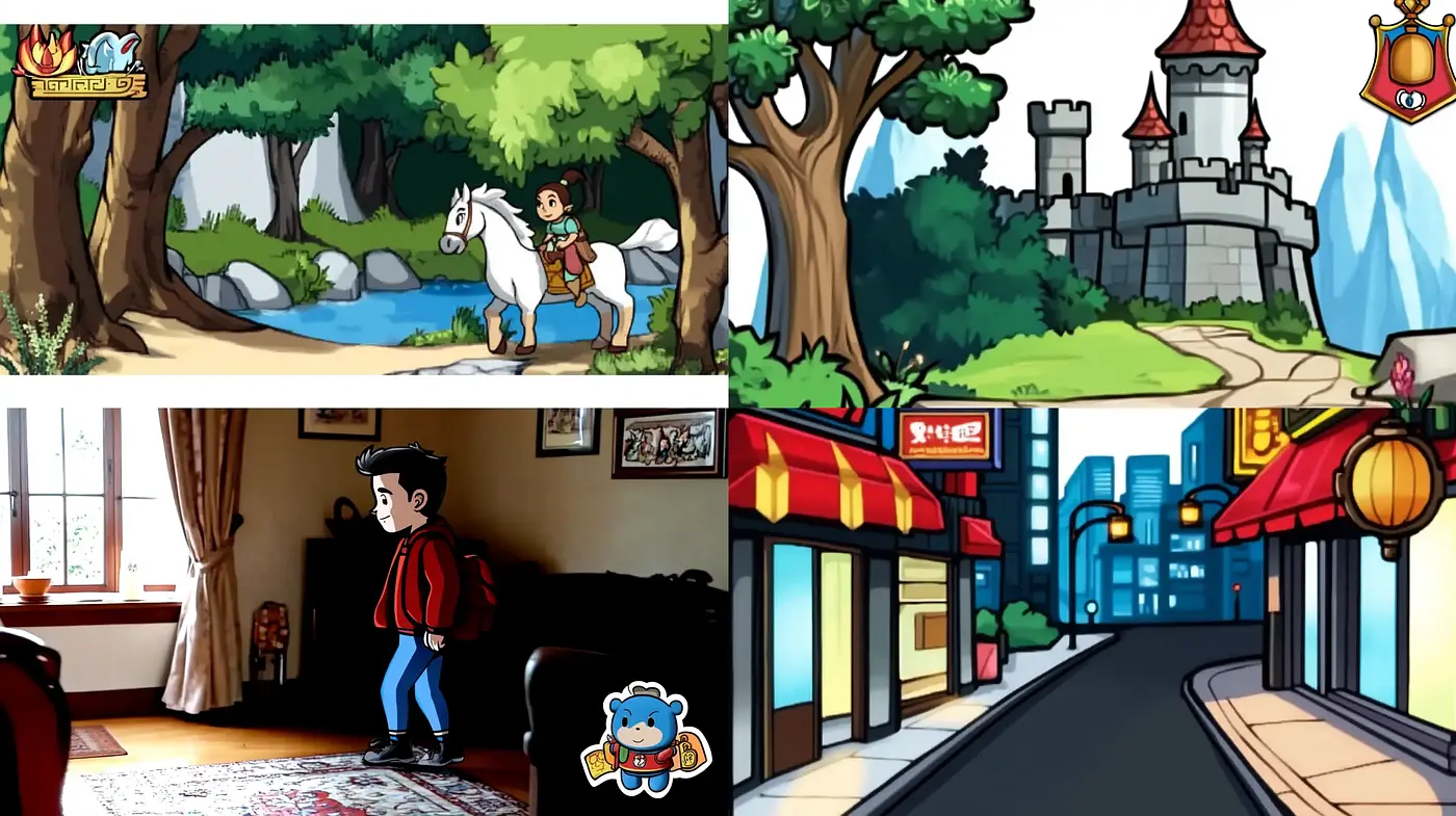 Vibrant Storybook Illustration Fusion - Midjourney sref style