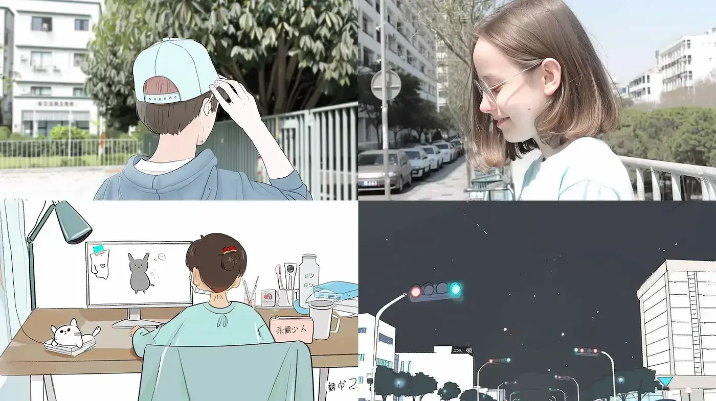 Contemporary Illustrative Style with Soft Color Palette - Midjourney sref style