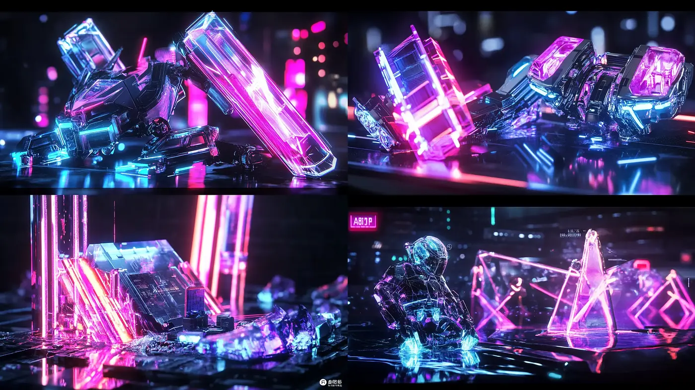 Neon-Infused Cybernetic Dreamscape with Photorealistic Details - Midjourney sref style
